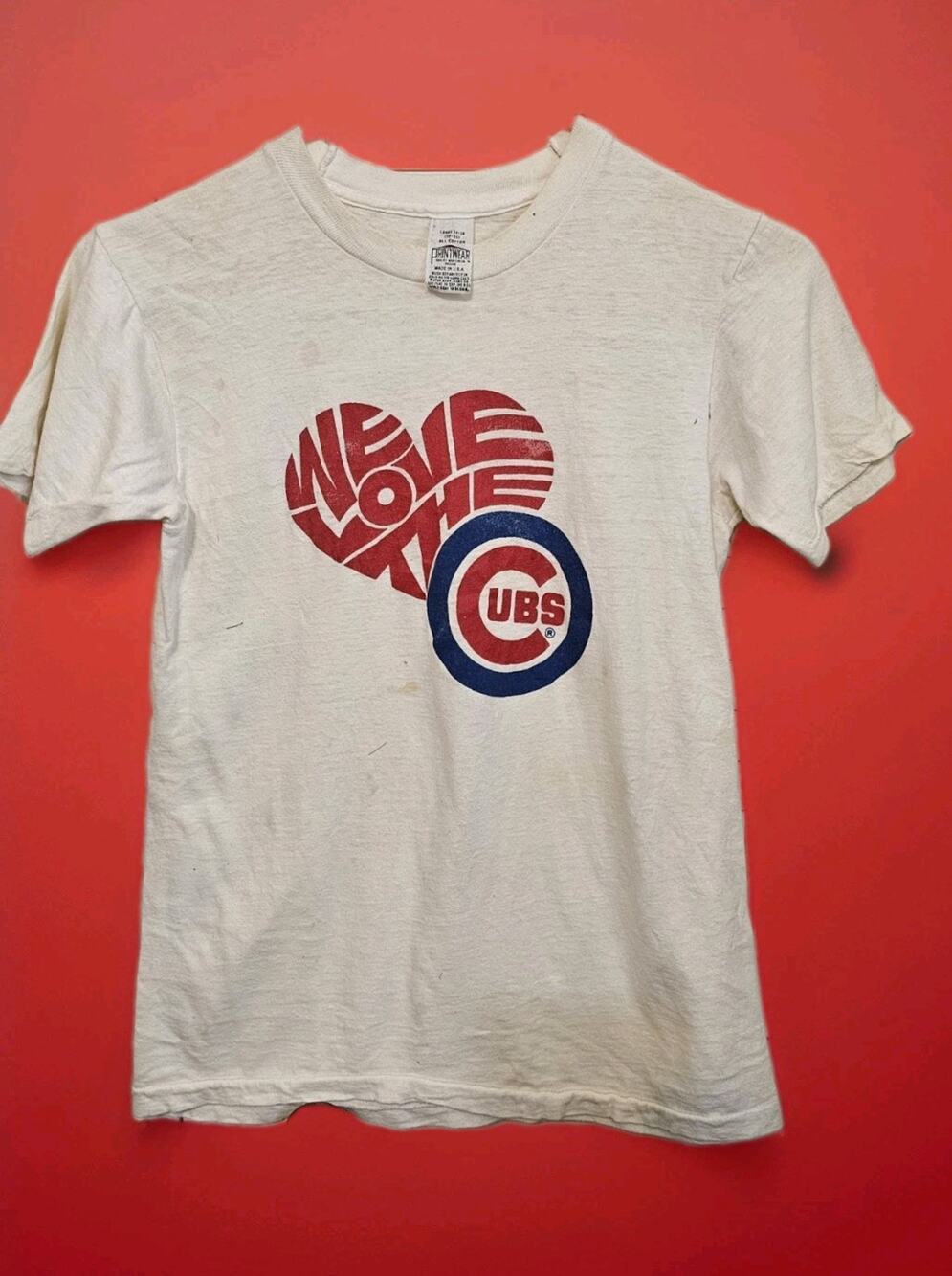 Vintage 1980 Chicago Cubs T-Shirt Signed Autographed Sportswear 1981...